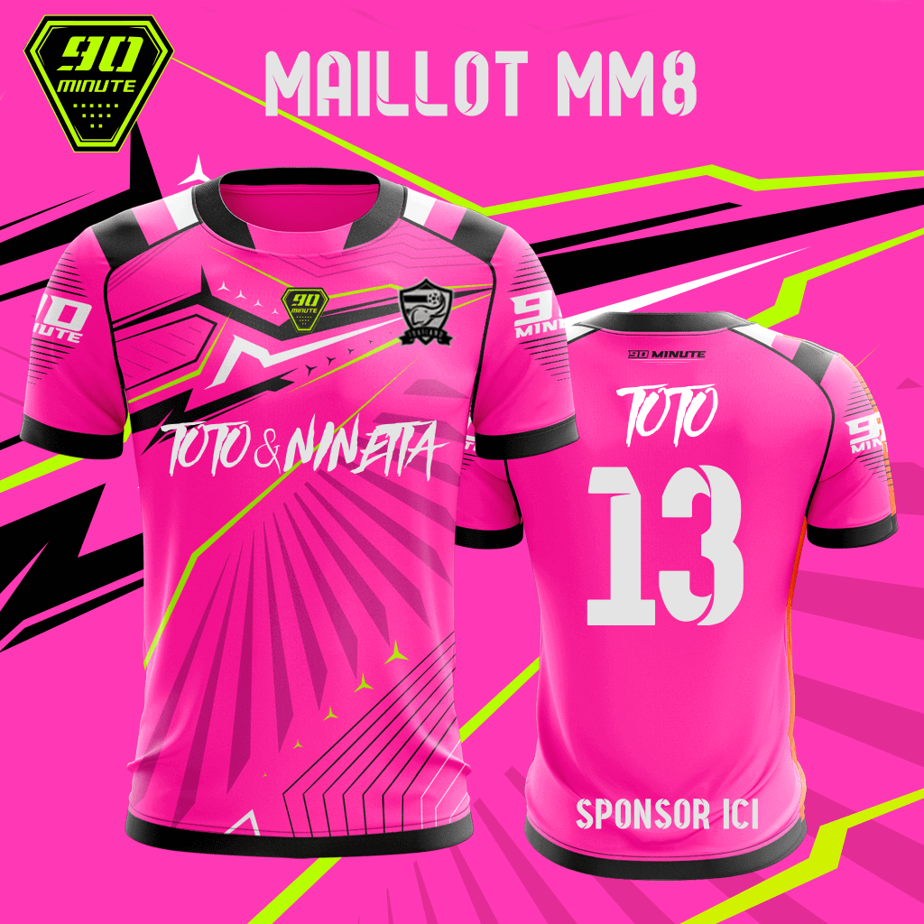 Maillot 90 Minute MM8 Rose | Site Officiel Maillots90Minute.com
